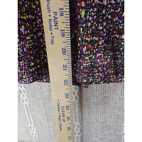 🌸 Talbots Petites Silk Blouse 8P Multicolor Abstract Print Button Down Top - Picture 15 of 15